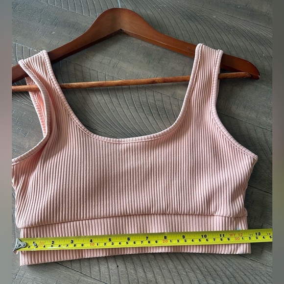 Electric Yoga Pink Sedona Ribbed Bra Flower Cutout Back Women’s size Small - Picture 10 of 15